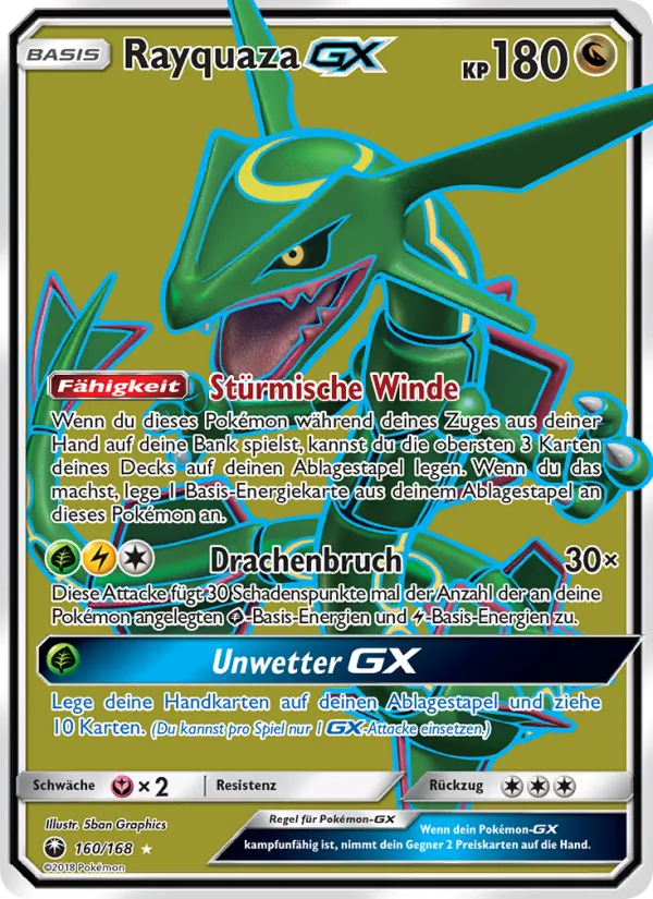 Rayquaza GX Sturm Am Firmament 160/168