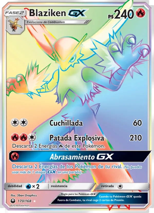 Blaziken GX Tormenta Celestial 170/168