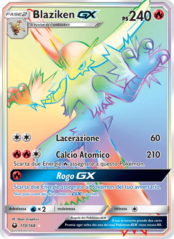 Blaziken GX Tempesta Astrale 170/168