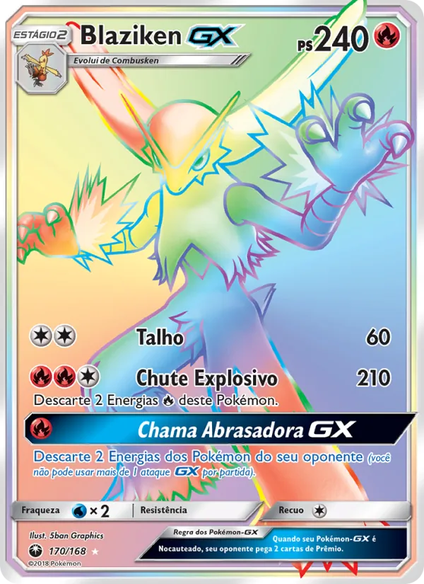 Blaziken GX Tempestade Celestial 170/168