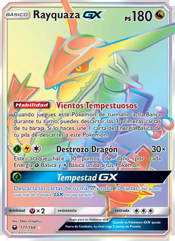 Rayquaza GX Tormenta Celestial 177/168