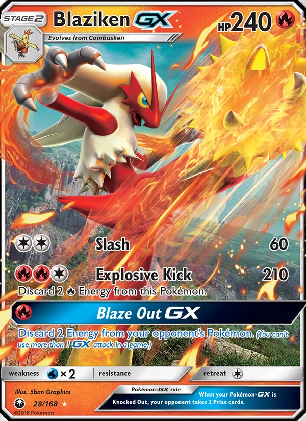 Blaziken GX Celestial Storm 28/168