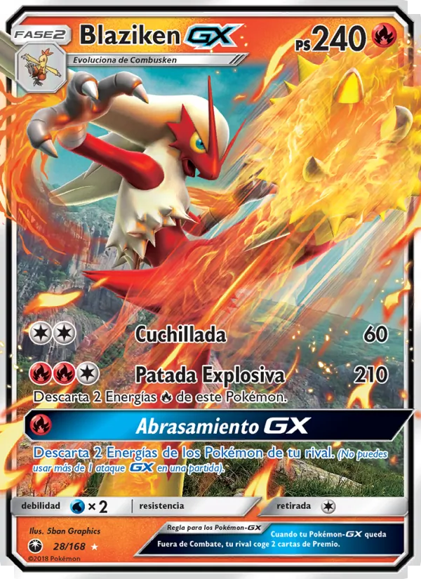 Blaziken GX Tormenta Celestial 28/168