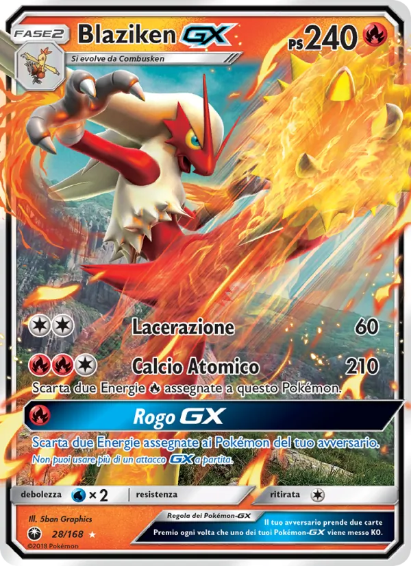 Blaziken GX Tempesta Astrale 28/168