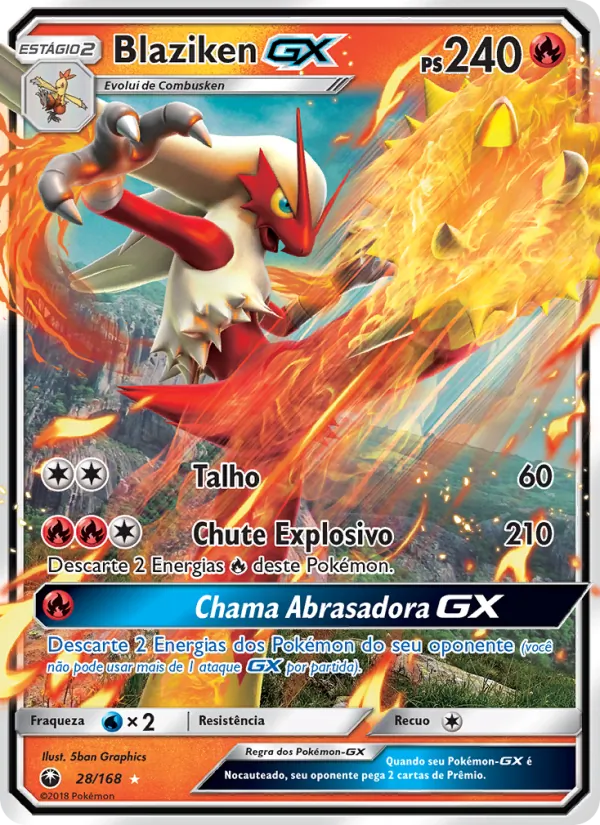 Blaziken GX Tempestade Celestial 28/168