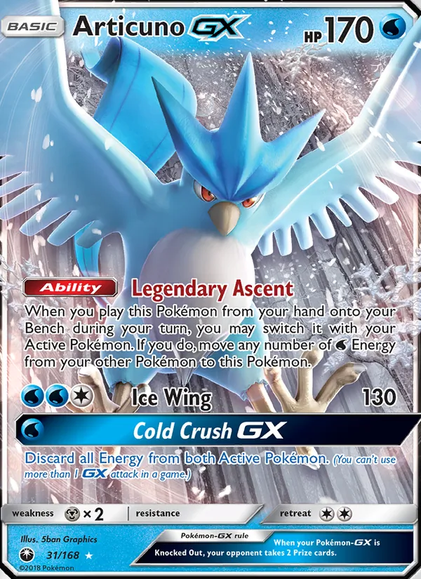 Articuno GX Celestial Storm 31/168