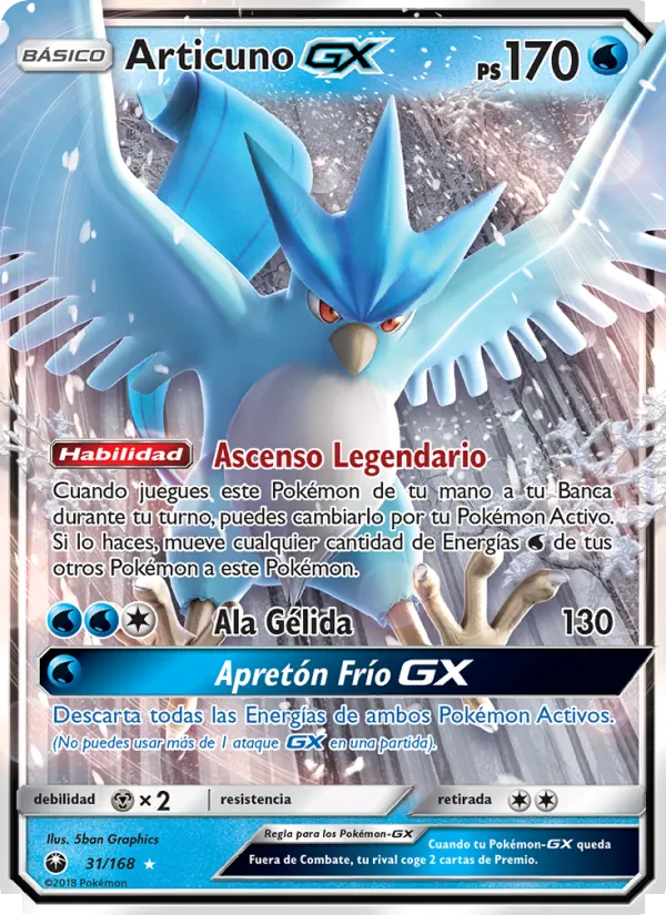 Articuno GX Tormenta Celestial 31/168