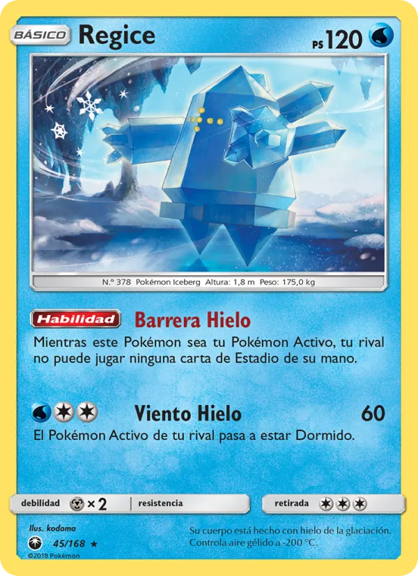 Regice Tormenta Celestial 45/168
