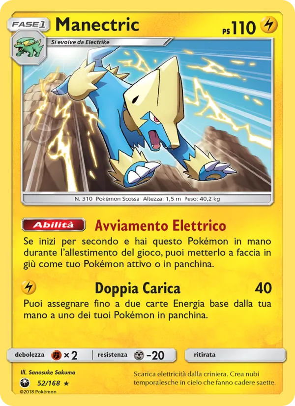 Manectric Tempesta Astrale 52/168