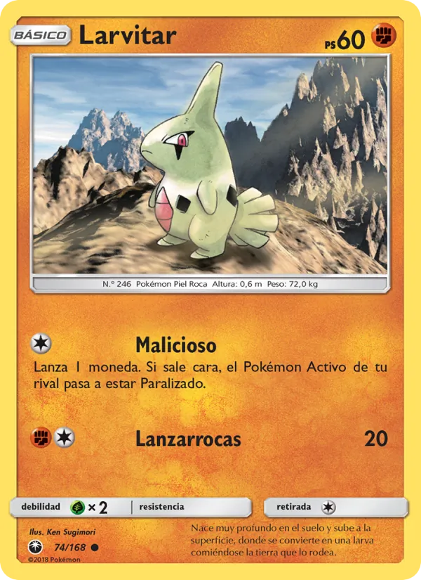 Larvitar Tormenta Celestial 74/168
