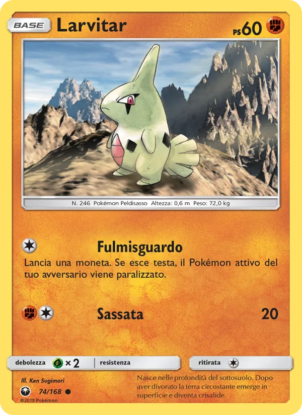 Larvitar Tempesta Astrale 74/168