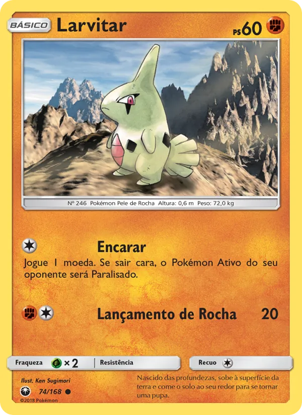 Larvitar Tempestade Celestial 74/168