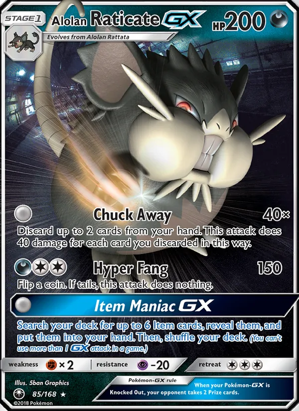 Alolan Raticate GX Celestial Storm 85/168