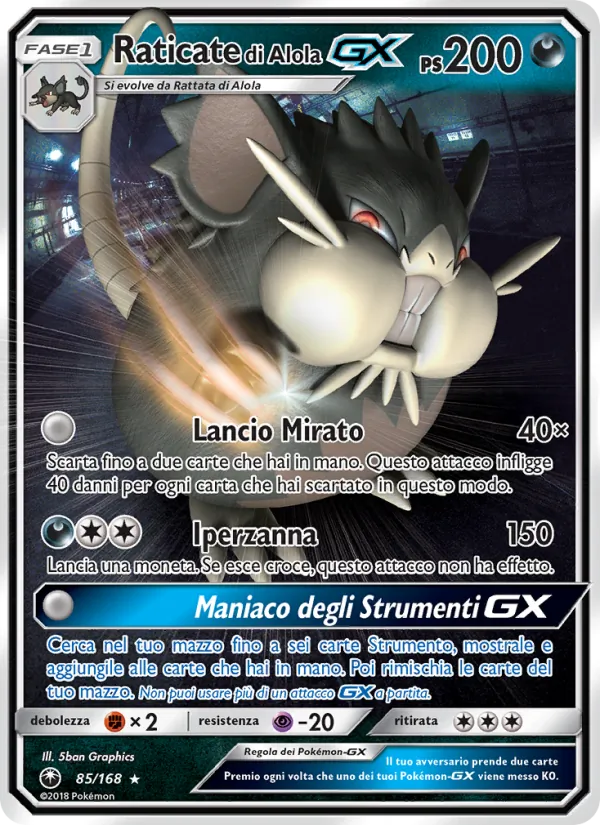 Raticate di Alola GX Tempesta Astrale 85/168