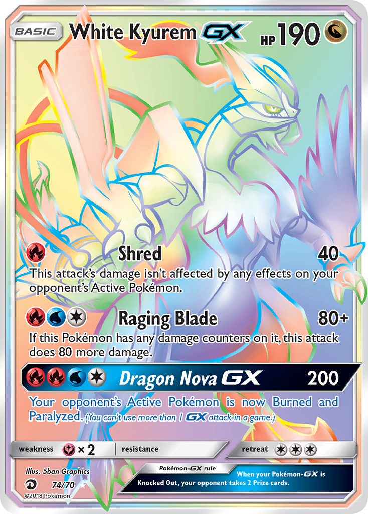 Weißes Kyurem GX Majestät Der Drachen 74/70