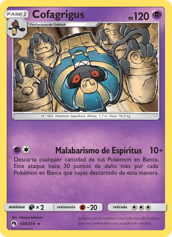 Cofagrigus Truenos Perdidos 100/214