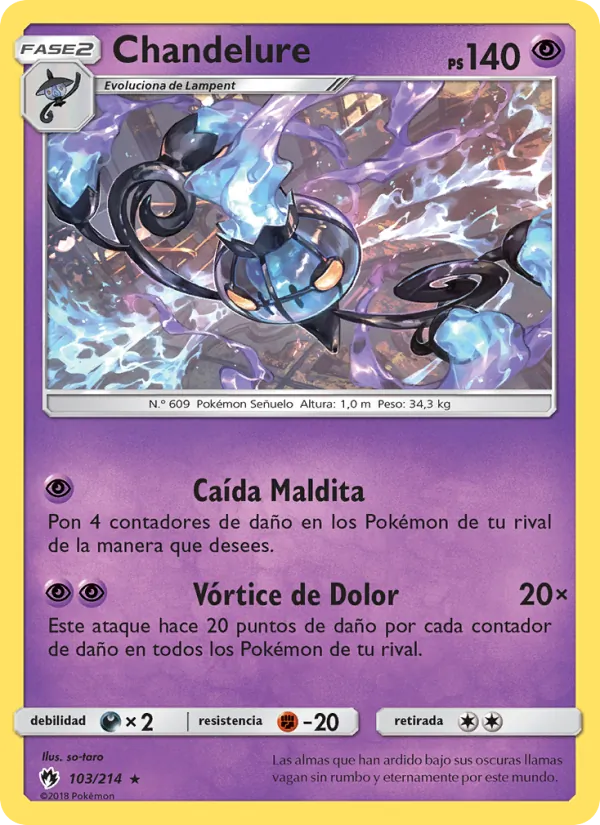 Chandelure Truenos Perdidos 103/214