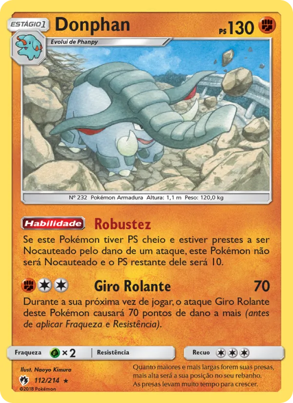 Donphan Trovões Perdidos 112/214