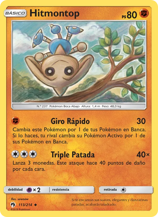 Hitmontop Truenos Perdidos 113/214