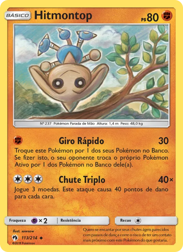 Hitmontop Trovões Perdidos 113/214