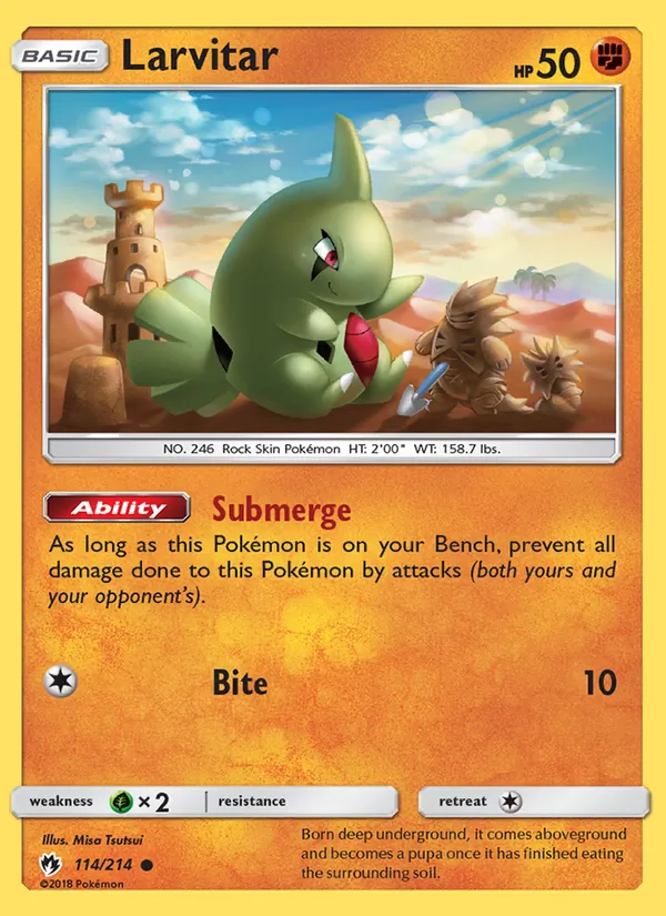 Larvitar Lost Thunder 114/214