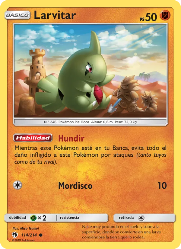 Larvitar Truenos Perdidos 114/214