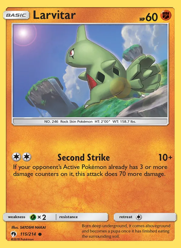Larvitar Lost Thunder 115/214
