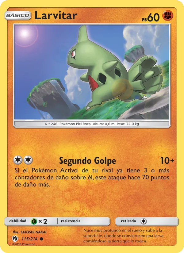 Larvitar Truenos Perdidos 115/214