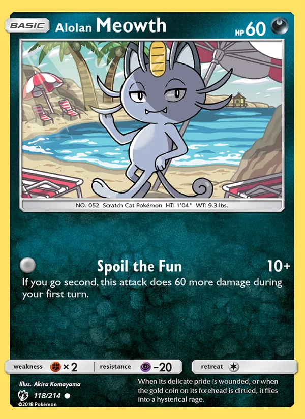 Alolan Meowth Lost Thunder 118/214