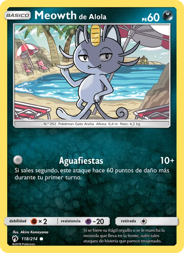 Meowth de Alola Truenos Perdidos 118/214