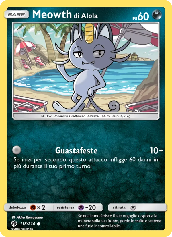 Meowth di Alola Tuoni Perduti 118/214