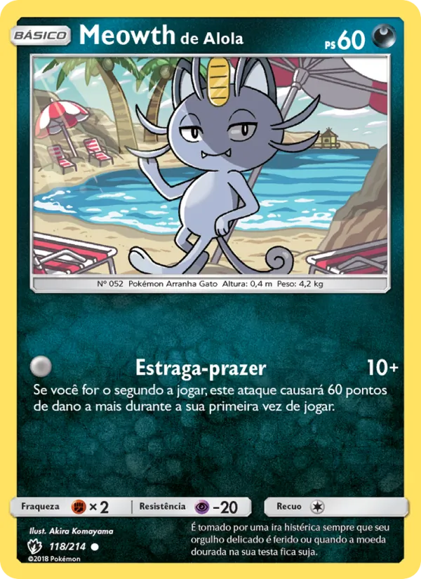Meowth de Alola Trovões Perdidos 118/214
