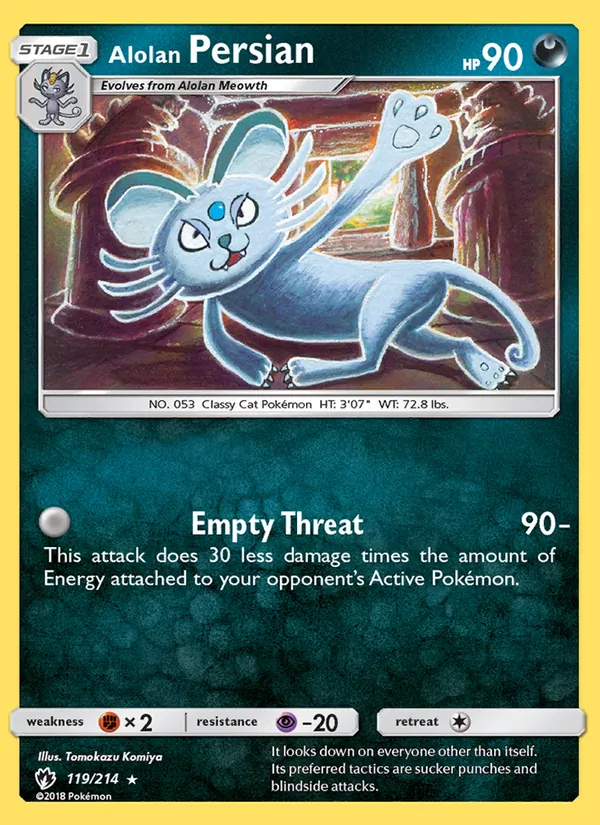 Alolan Persian Lost Thunder 119/214
