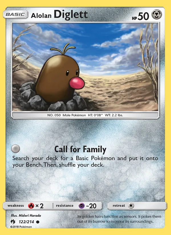 Alolan Diglett Lost Thunder 122/214