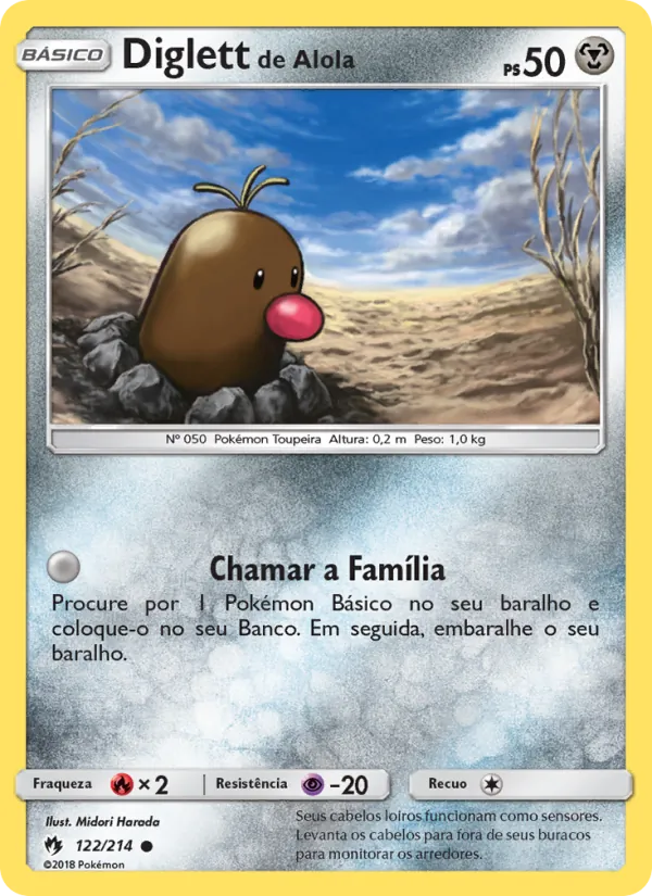 Diglett de Alola Trovões Perdidos 122/214