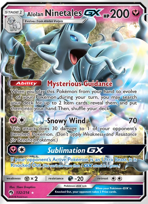 Alolan Ninetales GX Lost Thunder 132/214