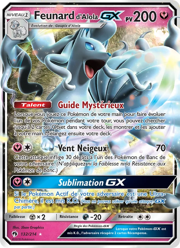 Feunard d’Alola GX Tonnerre Perdu 132/214
