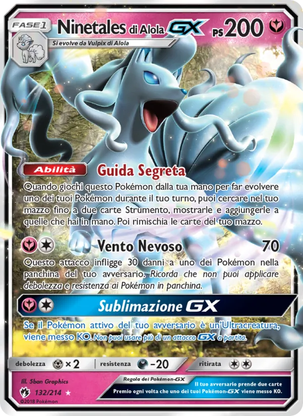 Ninetales di Alola GX Tuoni Perduti 132/214