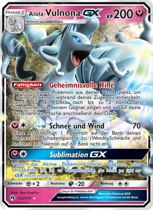 Alola Vulnona GX Echo des Donners 132/214