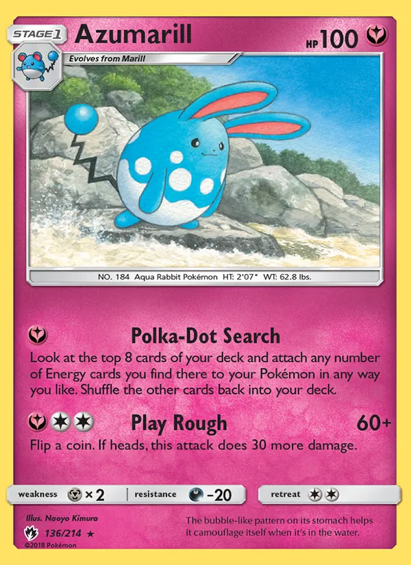 Azumarill Lost Thunder 136/214