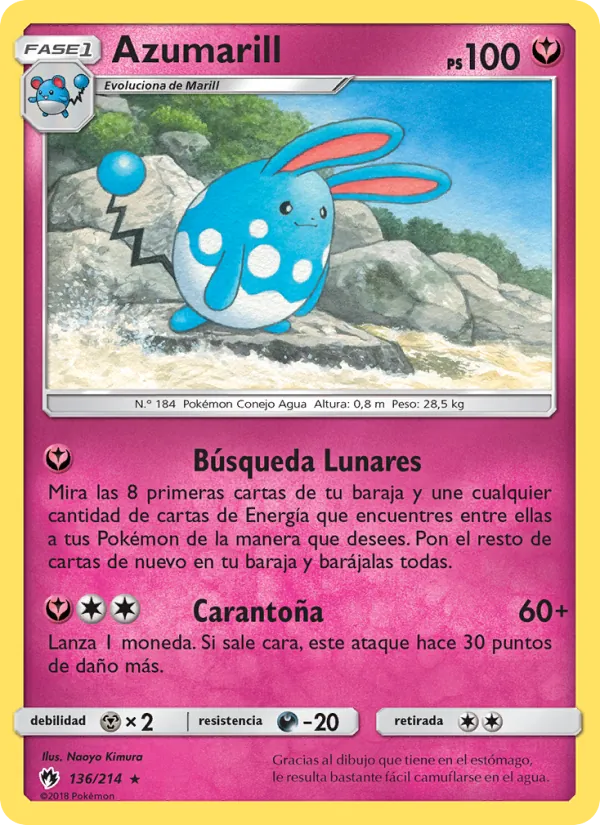 Azumarill Truenos Perdidos 136/214