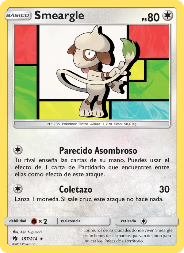 Smeargle Truenos Perdidos 157/214