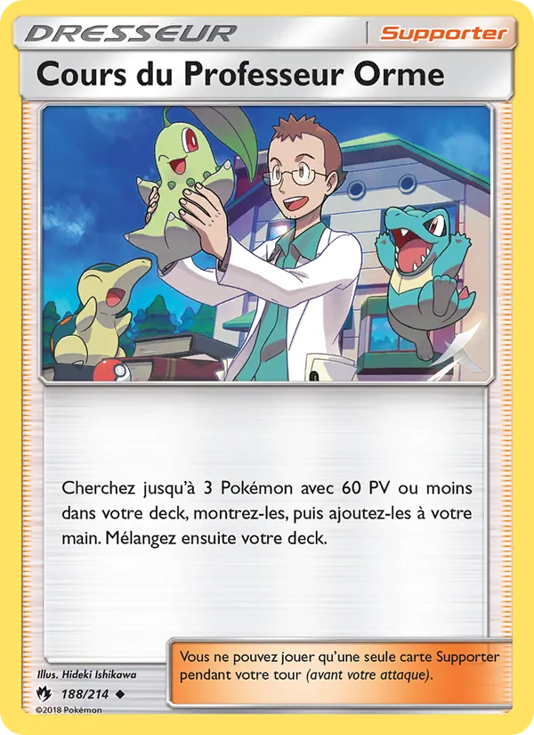 Cours du Professeur Orme Tonnerre Perdu 188/214