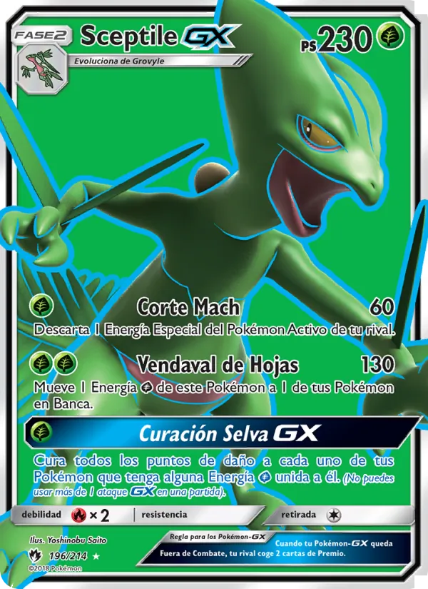 Sceptile GX Truenos Perdidos 196/214