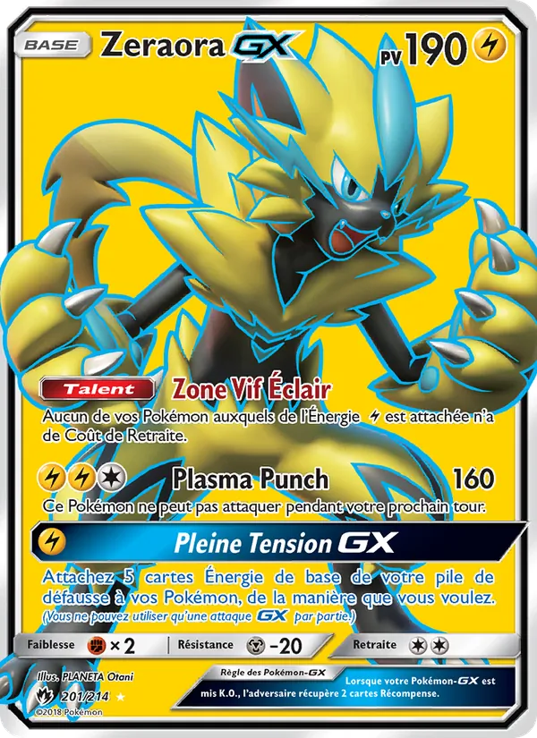 Zeraora GX Tonnerre Perdu 201/214