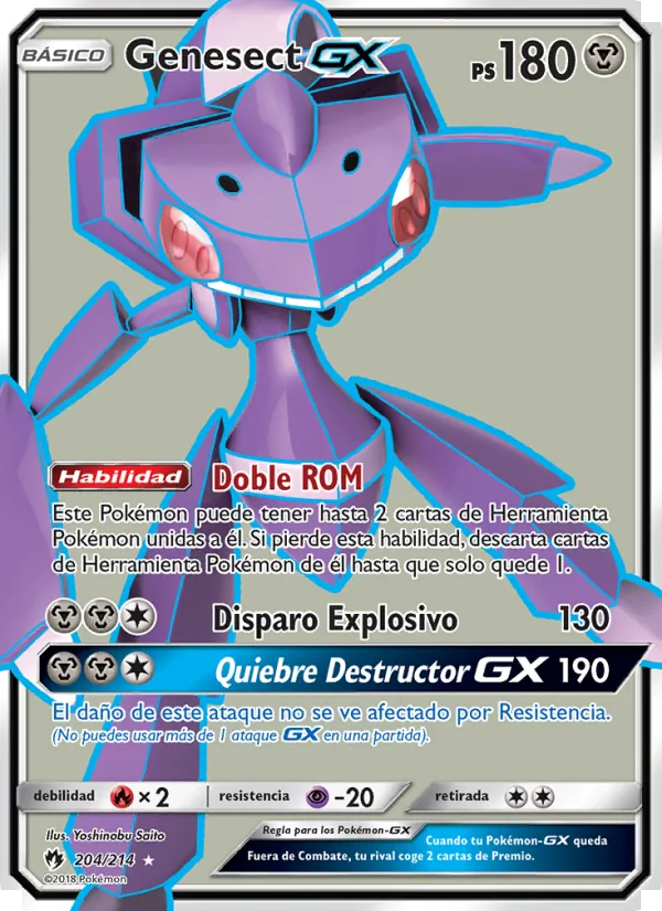 Genesect GX Truenos Perdidos 204/214