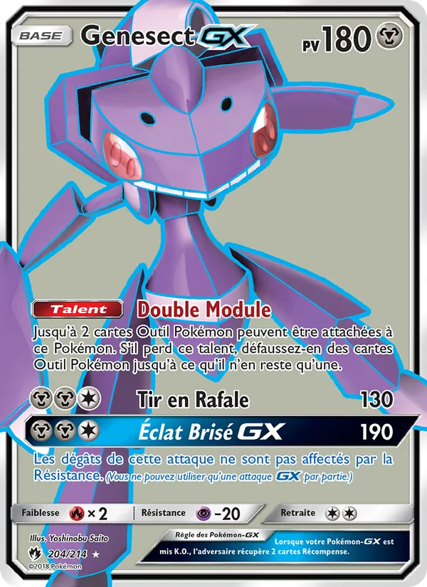 Genesect GX Tonnerre Perdu 204/214