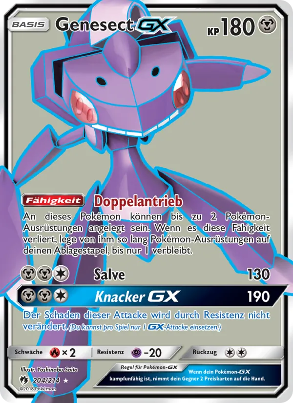 Genesect GX Echo des Donners 204/214