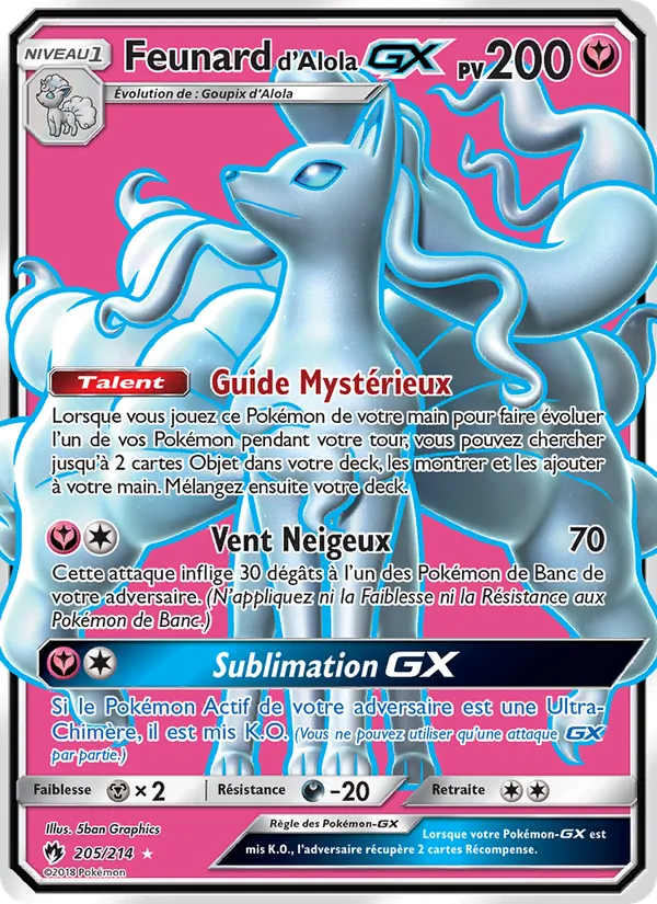 Feunard d’Alola GX Tonnerre Perdu 205/214