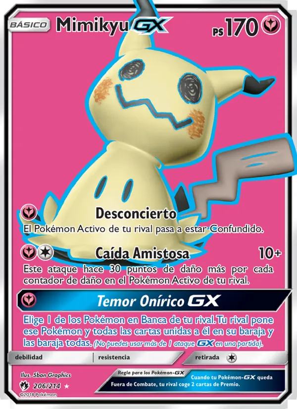 Mimikyu GX Truenos Perdidos 206/214